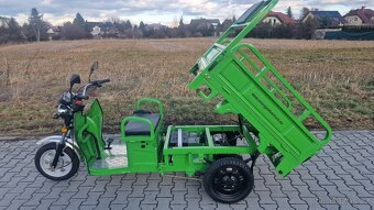 ELEKTRICKÁ NÁKLADNÍ TŘÍKOLKA ADVENTO MAXI ZELENÁ SPZ - 3