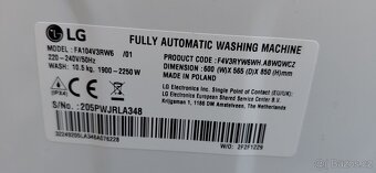 Pračka lg 10,5kg 1400 otaček - 3