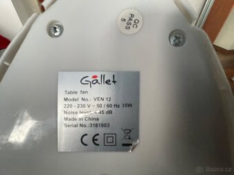 Ventilátor Gallet VEN12 - 3