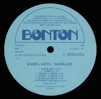 Karel Kryl – Maškary  (LP) - 3