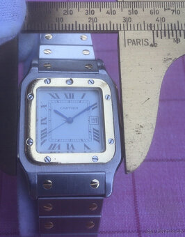 CARTIER Santos SteelGold 75018 Kt pánské hodinky Unisex bílý - 3