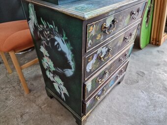 Komoda Stůl Malovaný 40x60 výška 134/48x55 výška 74 cm - 3