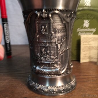 korbel číše na pivo WMF cín Carl Spitzweg certifikát - 3