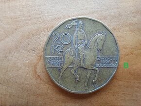 20 Kč dvacet korun dvacetikoruna 2000 svatý Václav mince - 3
