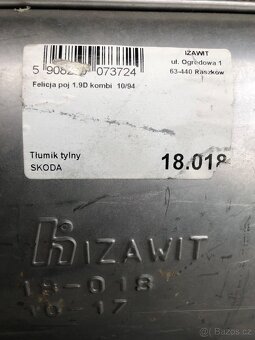 Škoda Felicia combi 1.9D výfuk - 3