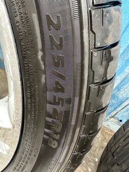 225/45 r18 zánovní pneu a ALU 5/112 - 3