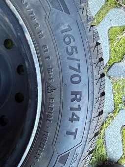 4x disk 5Jx14 4x100 ET45 54 + 2x pneumatiky Barum Polaris 5 - 3