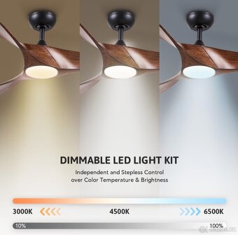 Stropní ventilátor se světlem VONLUCE 132cm - 3