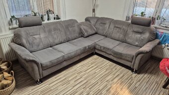 Rohová sedací souprava pravá, rozkládací - 3