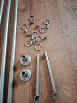 Kovové garnýže – komplet nebo jednotlivě (2×2,5 m + 1×3,1 m) - 3