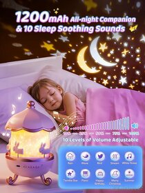 Noční světlo projektor hvězdné oblohy pro děti - růžové - 3