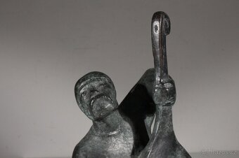 Gregor KRUK (1911-1986) Bandura hráč Ukrajina bronzová plast - 3