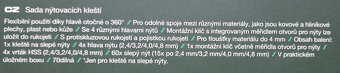 Sada nýtovacích kleští (70ks) Parkside - 3