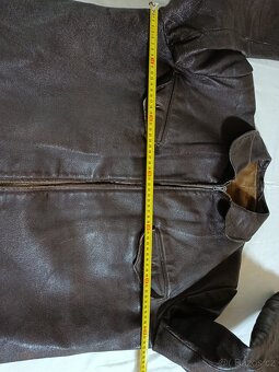 Retro kožená bunda na motorku. - 3