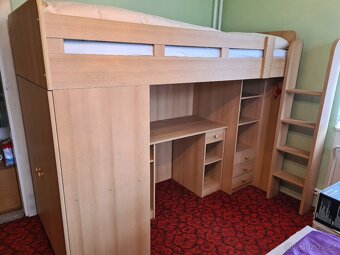Postel multifunkční vč. skříně a psacího stolu - 3