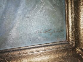 starý obraz žena s dítětem (Madona) - 3