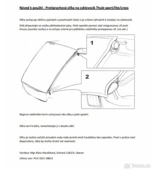 Protiprachová síťka na Thule Chariot 2 - 3