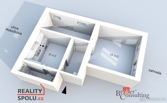 Pronájem, byty/1+1, 47 m2, Hobzíkova 2097/32, 74601 Opava, O - 3