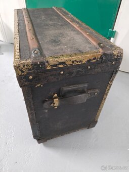 KRASNA STARÝ LODNÍ KUFR  / TRUHLA - 3