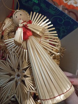 Slaměná dekorace sada - 3