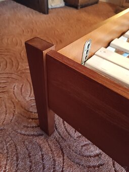 Prodloužená postel masivni dřevo/kov 220x160 - 3