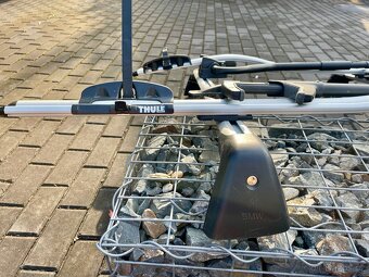 Prodám originální střešní nosič bmw + 2x držák na kola Thule - 3