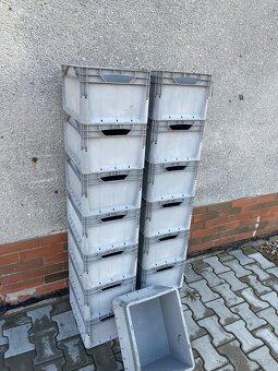 Plastové bedýnky šedé, 20 l, 400 x 300 x 220 mm - 3