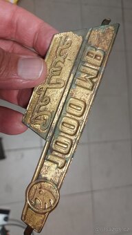 Škoda 1000 MB De Luxe - štítek na víko motoru - 3