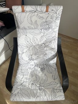 Křeslo Ikea Poang s podnožkou - 3