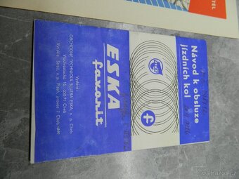 Prodám návod k obsluze Eska,Favorit a reklama na kolo ČZ. - 3