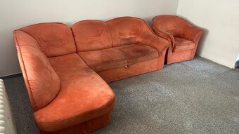 Rozkládací rohový gauč s křeslem - 3