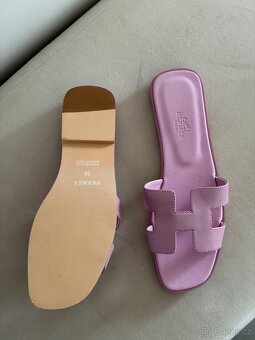 Hermes pantofle fialové - 3