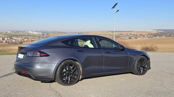 Tesla S, LR, 26 tis. km, tov. záruka, krémová kůže, yoke - 3