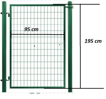 Zahradní branka včetně 2ks sloupků (do země) - 3