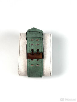 Pánské hodinky Lian Du se zeleným koženým řemínkem - 3