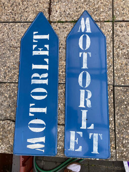 Cedule 2 kusy,  staré MOTORLET za 1.000 kč - 3