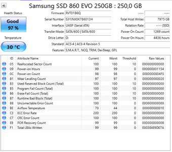 2,5“ SSD disky Samsung  EVO 860, 870 250GB - 3