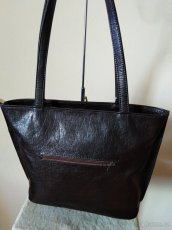 Kabelka tmavě hnědá 3, velká, elegantní - 3
