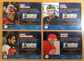 Hokejové karty NHL Hašek, Turek, Hnilička, Čechmánek - 3