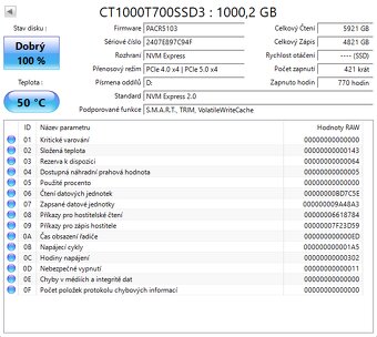 Crucial T700 1TB PCIe 5.0 - 3