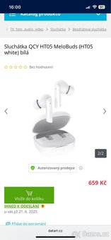 Sluchátka QCY HT05 MeloBuds (HT05 white) bílá - 3