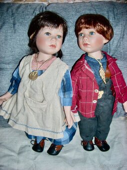 Dvě moc hezké porcelánové panenky 48cm - 3
