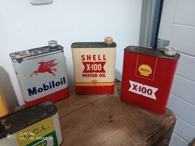 staré plechovky BP, Shell, Castrol, Veedol, Poraloil - 3