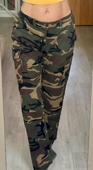 Maskáčové baggy-cargo kalhoty vel.M/38 - 3