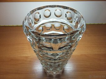 Masivní váza František Pečený - Sklo Union, váha 1448 g. - 3