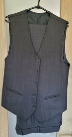 Pánský oblek Maskin + vesta - 3