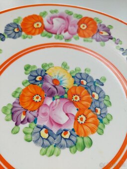 Krásný velký ručně malovaný talíř Keramo Kožlany - SLEVA - 3