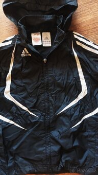 Černá jarní šusťáková bunda Adidas vel. 116 - 3