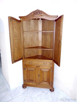 rohová univerzální rustikální skříň / knihovna - 3