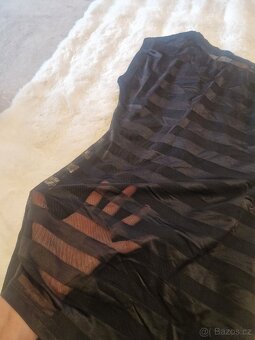 Nové dámské tričko černé průsvitné vel S až M s flitry - 3